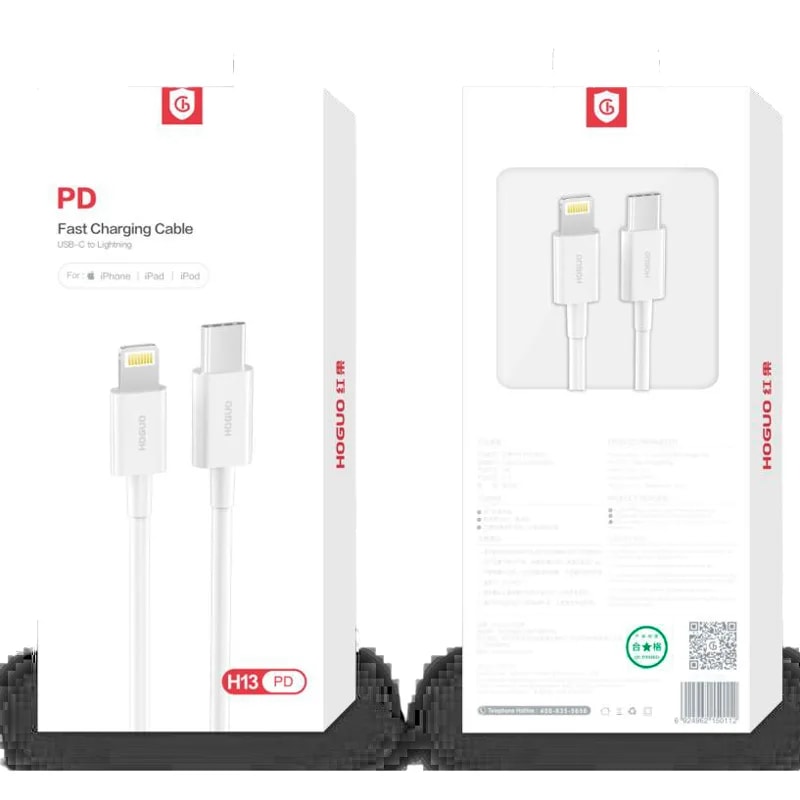 Cable Hoguo H13 Tipo C a Lightning PD 27W 1 m
