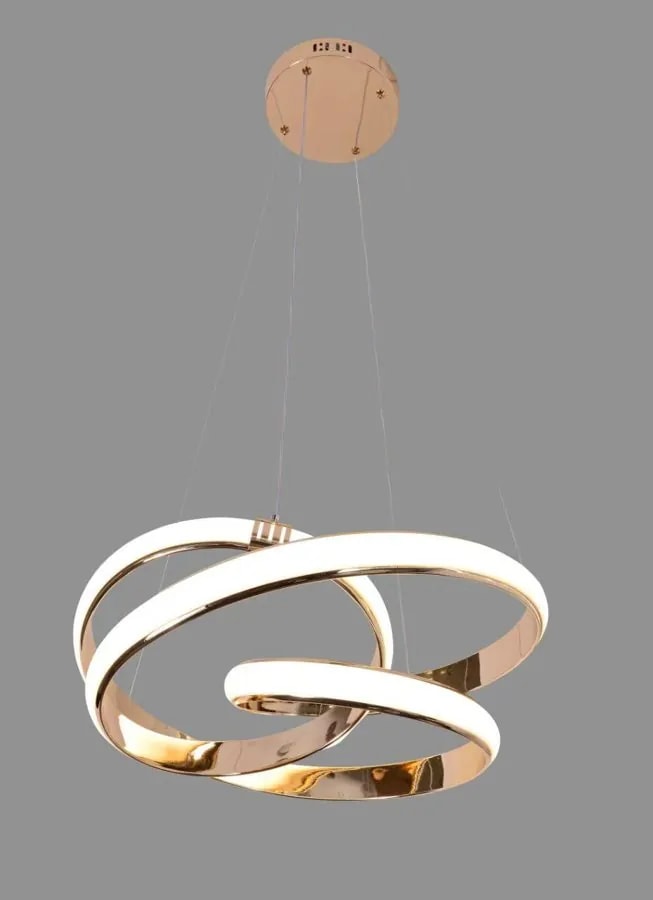 Lámpara Colgante LED Doble Espiral Dorado Francés 50 cm