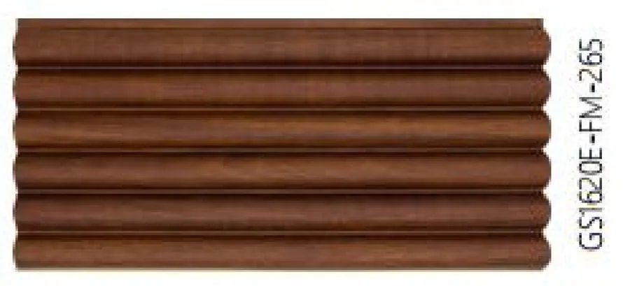 Panel de Pared WPC Ondulado Madera Caoba 16x1.4 cm x 2.9 m