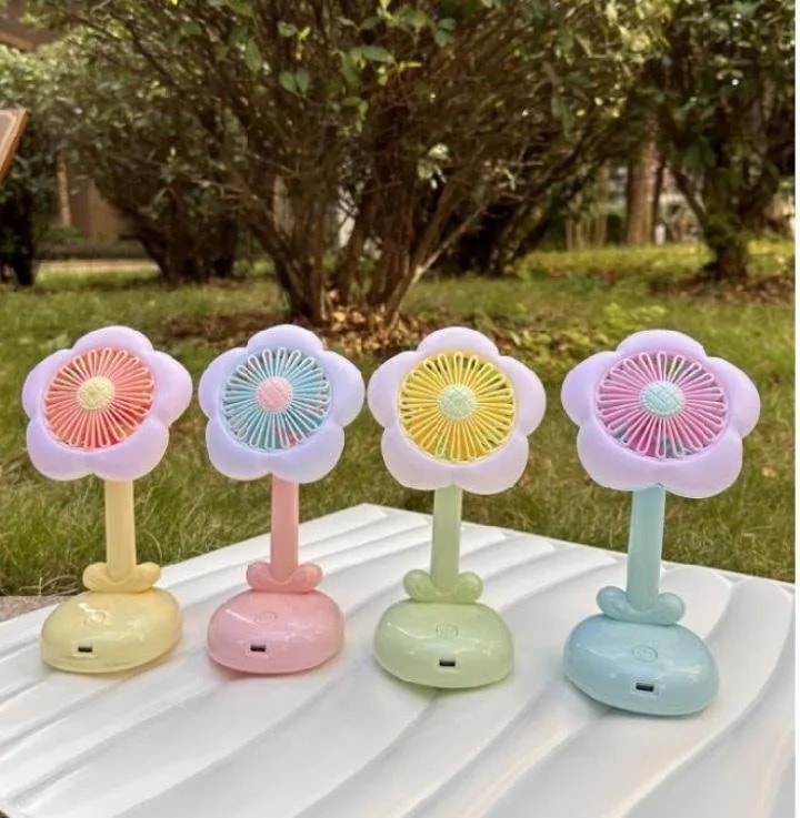 Mini Ventilador de Escritorio Diseño Flor 3 Velocidades