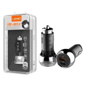 Cargador Vehicular. LDNIO C1 36W 2P Usb+pd + Cable