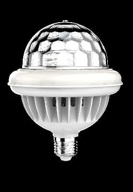 Foco Bola Disco Giratorio con Parlante Bluetooth E27