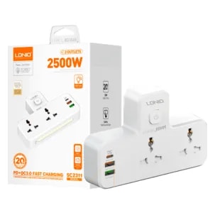 Regleta Cortapicos LDNIO SC2311 20W 3P 2USB+1PD +