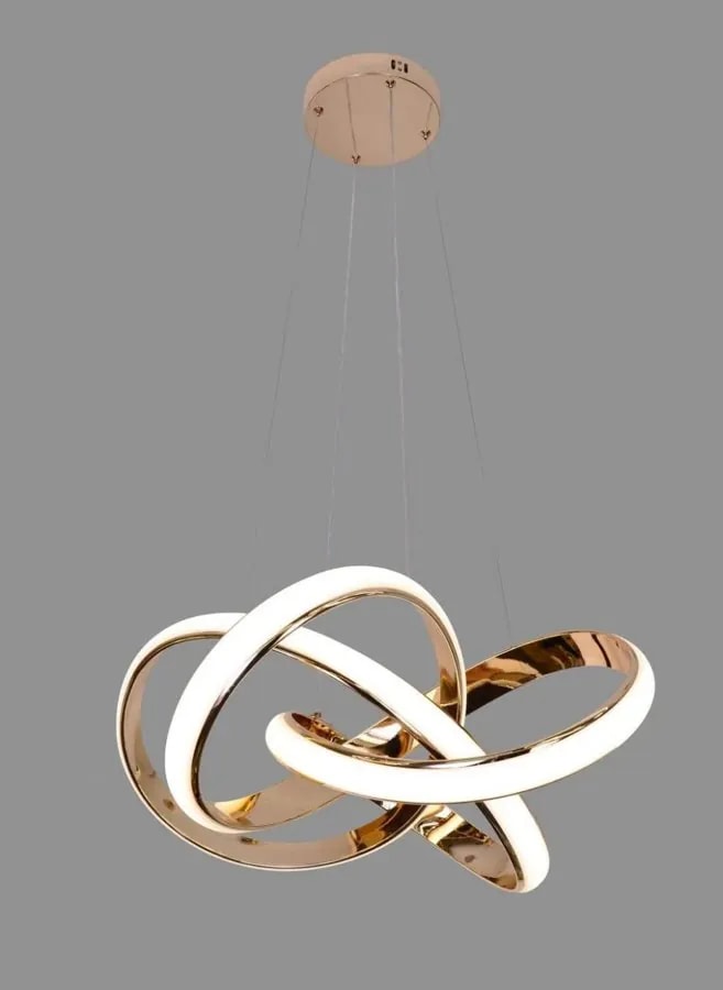 Lámpara Colgante LED Nudo Entrelazado Dorado Francés 50 cm