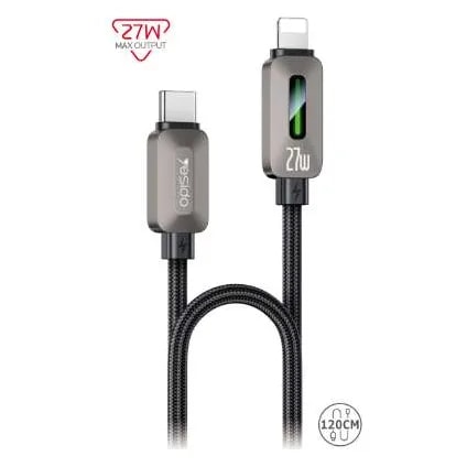 Cable Yesido CA199 USB-C a Lightning 27W con luz