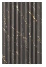 Panel de Pared WPC Acanalado Mármol Negro y Dorado 10x0.9 cm