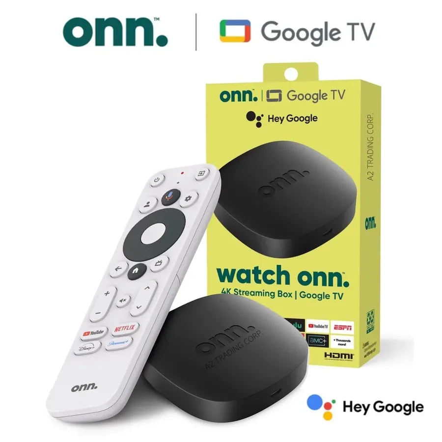 Fire TV onn google 4K streaming device black onn