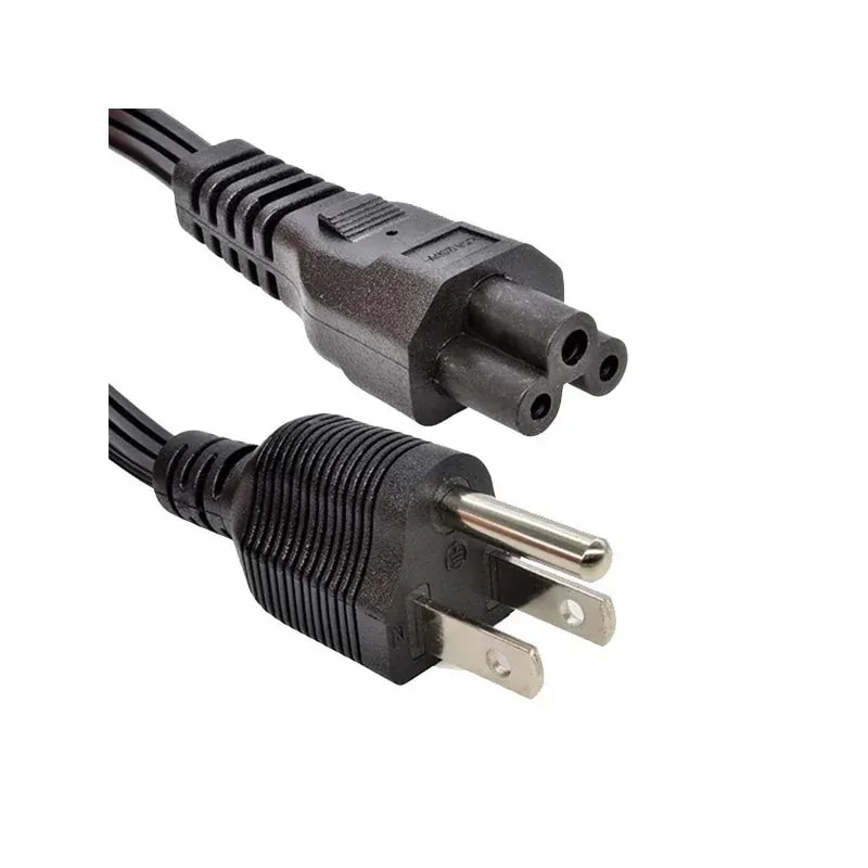 Cable de poder trebol plano para cargador laptop