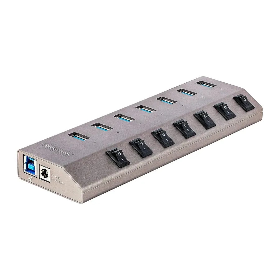 Hub marvo uhatc01interfaz USB 3.0 to USB 3.01 + USB 2.03 gris