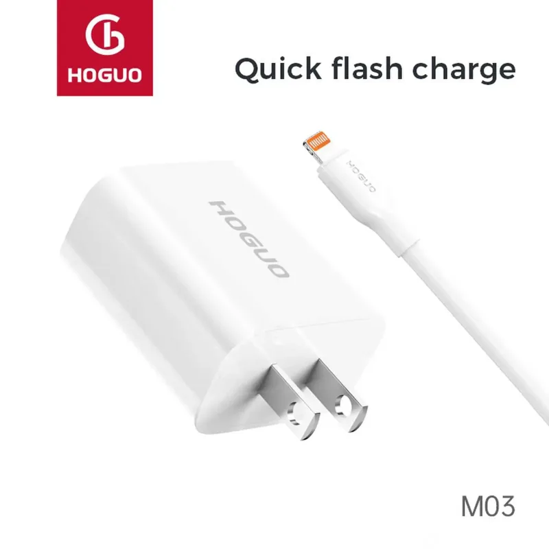 Cargador rápido Hoguo M03 18W con cable Micro USB