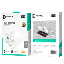 Cargador Sikenai GRN-1M 18W carga rápida con cable Micro USB (V8)